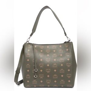 NWT MCM Aren Leather Hobo Bag